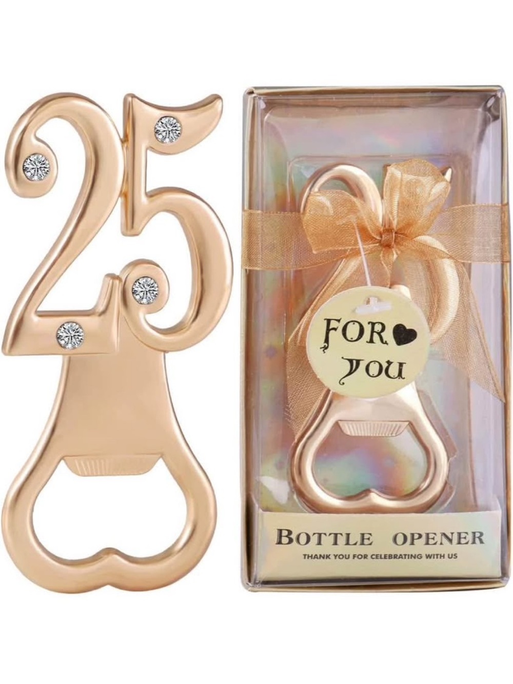 24 pcs 25 th birthday/anniversary bottle opener new